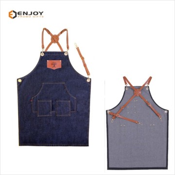 Wholesale Custom Leather Strap Canvas Aprons for Promotion