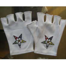 Half finger Embroidery Coton Gloves