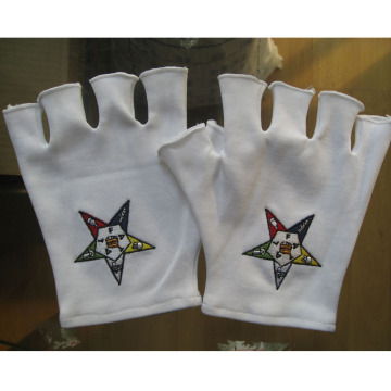 Half finger Embroidery Coton Gloves