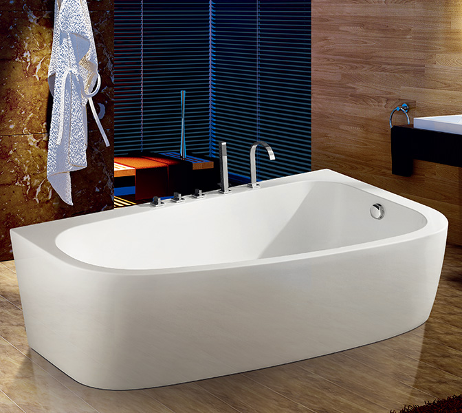 Bathtub With Headrest Hot Tub Adult Freestanding Acrylic Bathtub