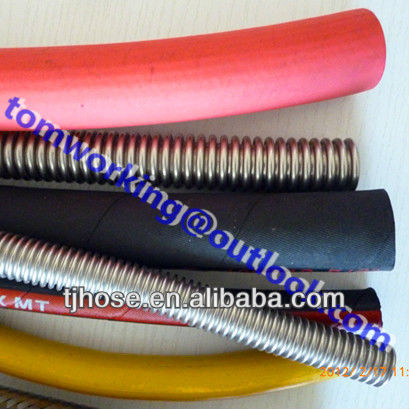 pink steam hoses metal hoses high pressure rubber hoses for promotion