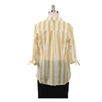 Nowa bluzka damska Casual Striped Top Koszule Bluzka