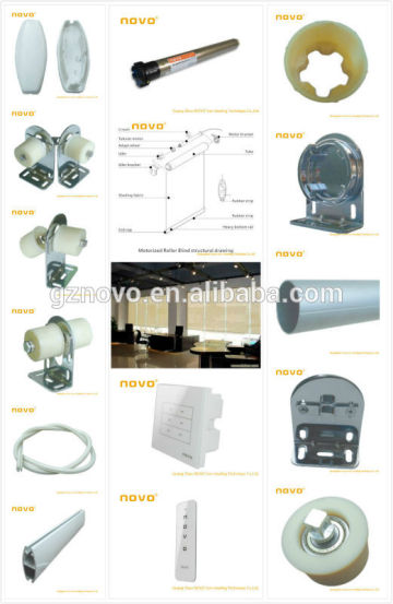 NOVO zebra roller blinds parts/ roller blinds motor /indoor motorized roller blind.remote control roller blinds