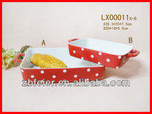 2pcs ceramic bakeware set with decal