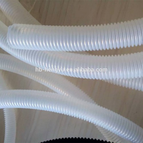 Convoluted PTFE hose with AISI304 braiding cover and flange connection