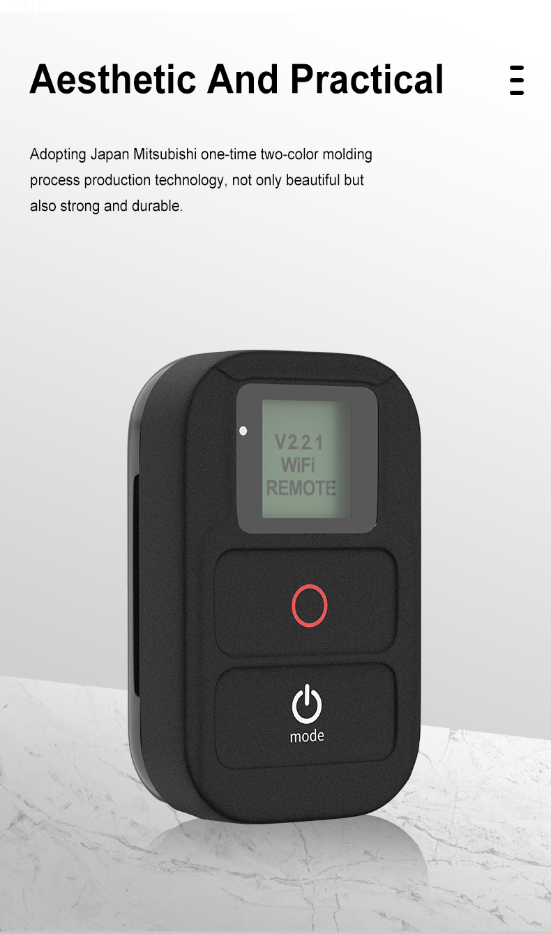 TELESIN WiFi Remote Control suitable for GoPro Hero 10 9 Max Hero 8 7 6 5 4 3 Black Hero 4 Session sports camera accessories