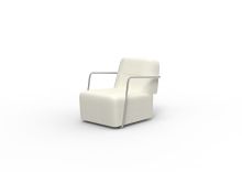 Modern White Lamb Wool Fabric Relax Leisure Chair Living Room Single Sofa Chair