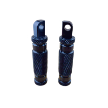 CNC Billet Black Aluminum Motorcycle Footrests Pedals