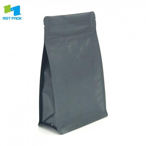 100% Biodegradable Compostable Foil Lined Flat Bottom Pouch Coffee Bags