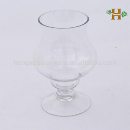 pedestal glass vase,clear glass vase,giant wine glass vase