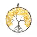 Cristaux de guérison naturels collier arbre de vie quartz 7 chakras pendentif en pierres précieuses fête des mères/pères