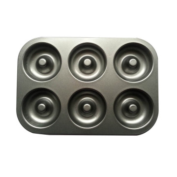 Quality Non-Stick 6-Cavity Donut Baking Pans