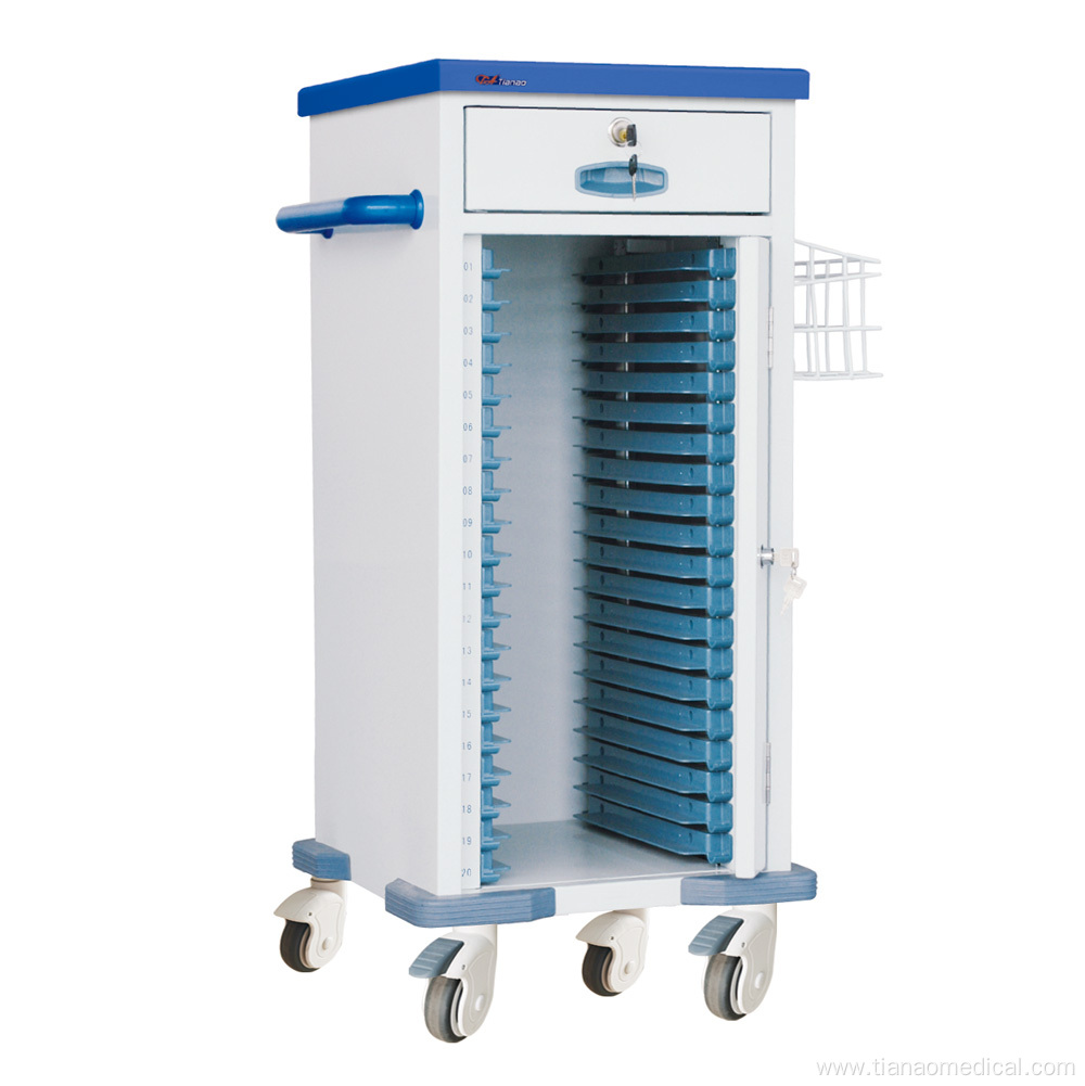 Hospital Steel 20" Medical Record Trolley