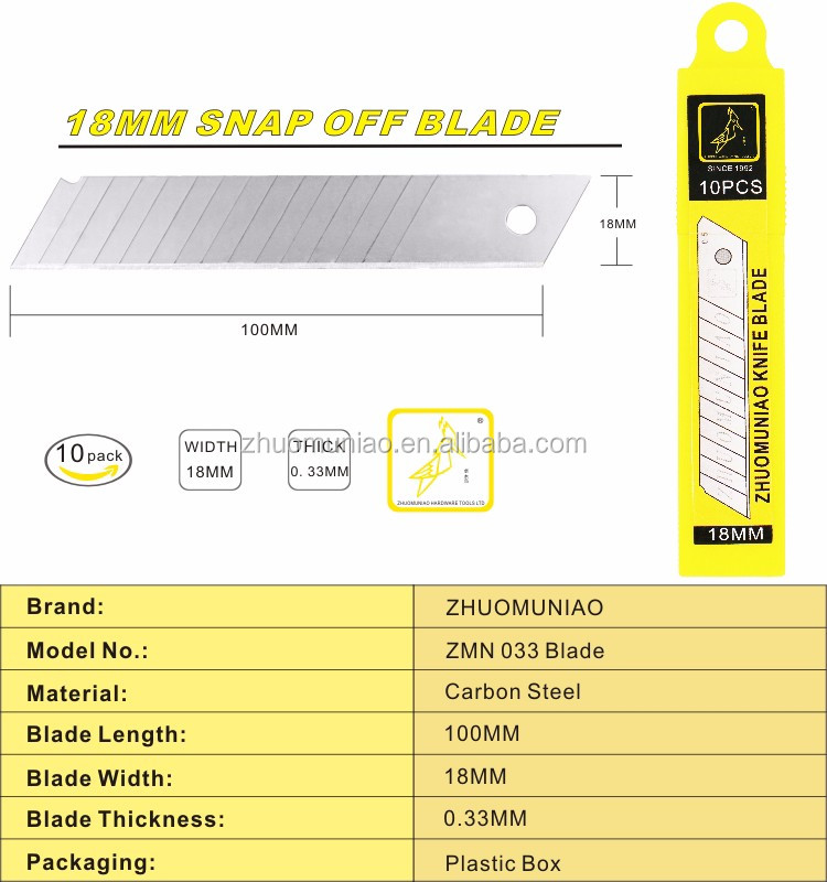Vinyl Cutter Knife Blade High Carbon Steel Spare Blades 18MM