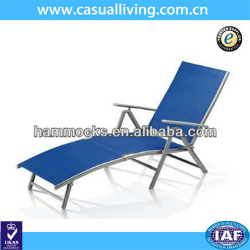 Blue Outdoor Beach Lounge Chair Folding Camping Bed