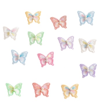Lace Embroidered Butterfly Cloth Patch - Cheap Artificial Flower Bouquet Accessories