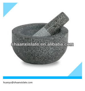 Granite stone mortar and pestle