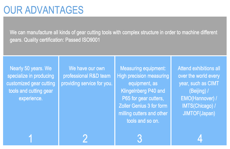 Competitive price Involute gear shaping rack-type gear cutters