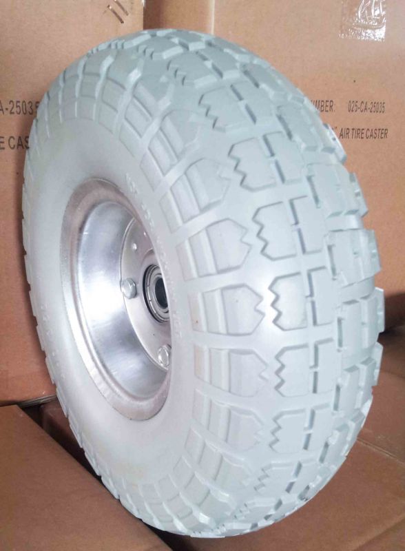 3.50-4 Flat Free Solid PU Tire for Casters, Hand Trucks, Trolleys