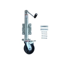 1200 lbs Galvanized Steel Trailer Brake Jack with 6\" Wheels: Hand Operated Jack for Trailers