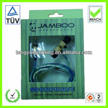 Custom high quality earphone packaging box/headset packaging box