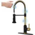 Touchless Kitchen Spring Faucet with Pull Down Sprayer
