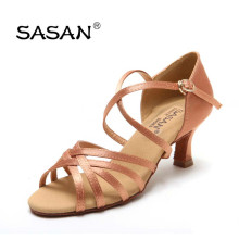 Woman Latin Dance Shoes Cross Ankle Strap