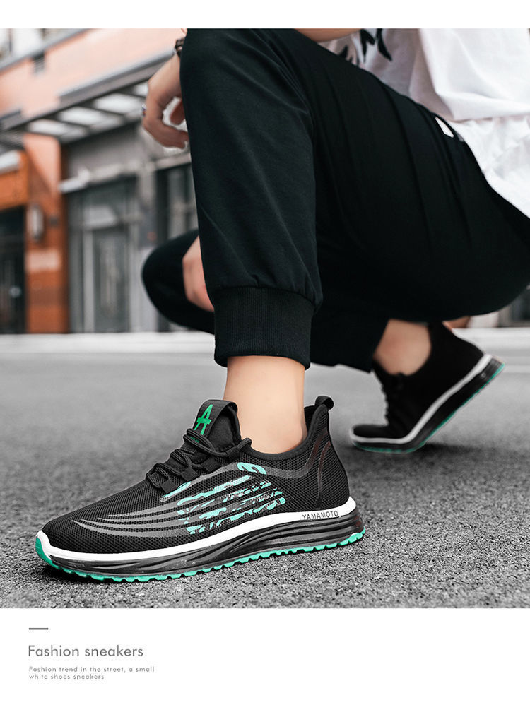 2021 fashion men fashion running footwear men's youth soft soled mesh sports shoes