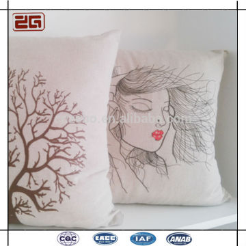 Elegant Embroidery Canvas Fabric Square Cushion Inners Wholesale