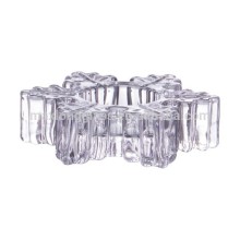 Handmade Glass Snow Flower Shape Tealight Holder