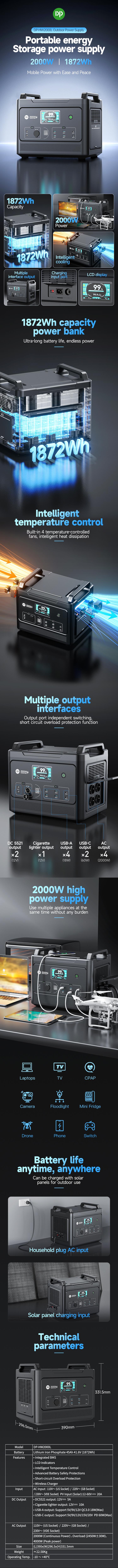 2000W Portable Power Station Solar Charging-detail 2000W Portable Power Station Solar Charging-detail