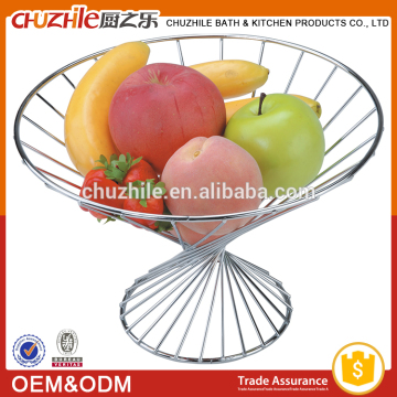 new fashion chrome plated empty fruit basket