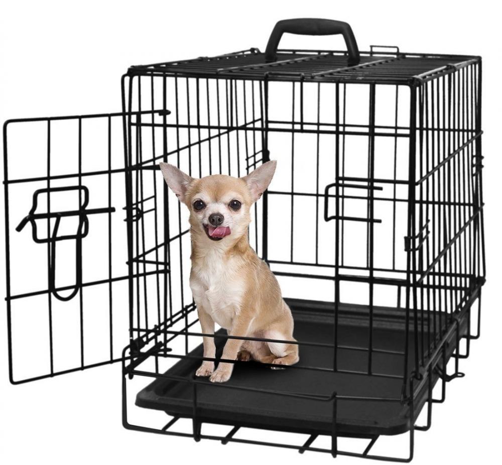 Stainless Black Steel Dog Cage	Cheap Price