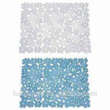 pvc anti-slip & waterproof foot shape bath mat