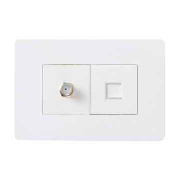 Universal Wall Switch and Socket with Television & Telephone Connections