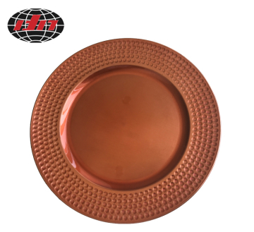 Rose Gold Plastic Plate with Metallic Finish