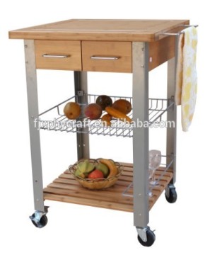 bamboo kitchen trolley