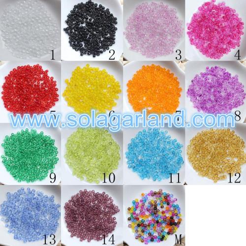 2/3/4 MM Clear Czech Glass Seed Beads Round Spacer Beads Charms