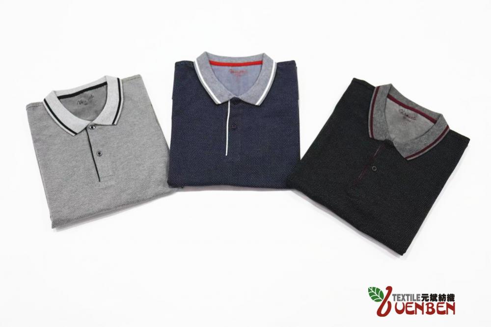 Polo en jersey uni avec impression pour hommes