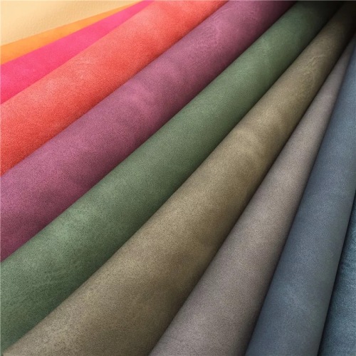 Colorful Suede Microfiber Faux Leather for Book Binding