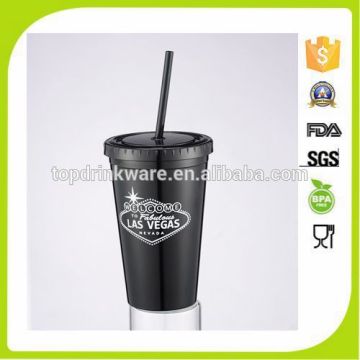 16oz plastic cup with straw lid