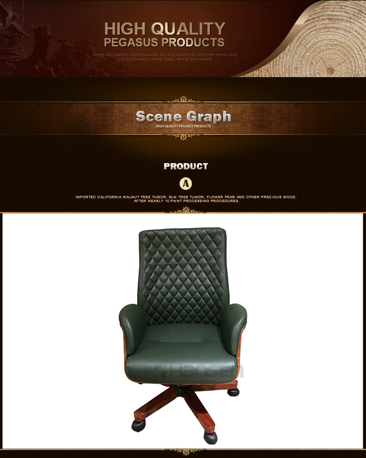 Modern popular B046 durable leather computer desk chair