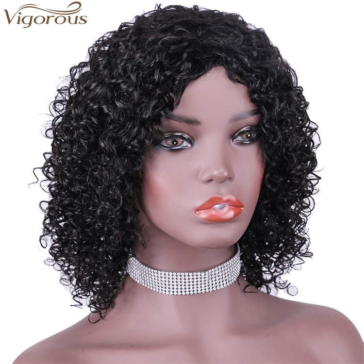 Vigorous Short Curly Human Hair Wigs Afro Kinky Curly Human Hair Wigs Deep Wave Real Human Hair Wigs For Women