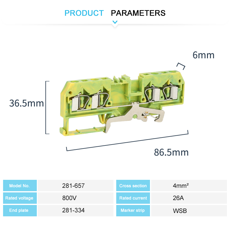 earthing din rail terminal 