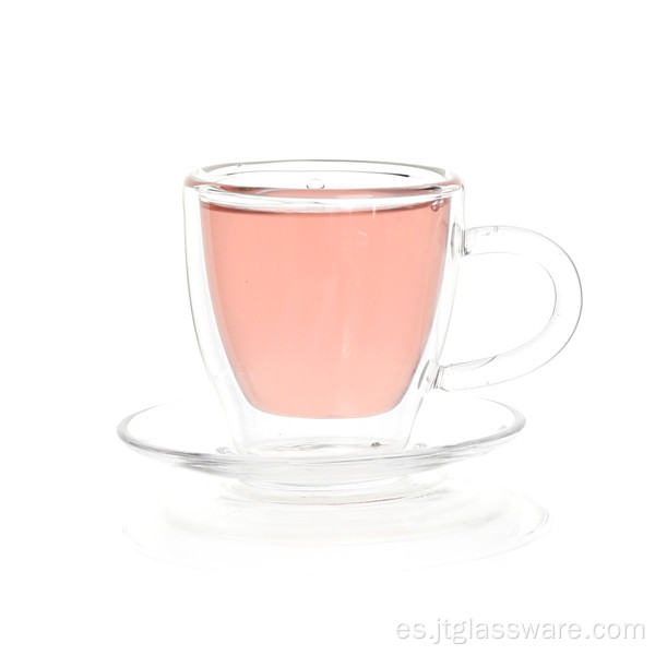 Mini juego de tazas de té de vidrio de borosilicato