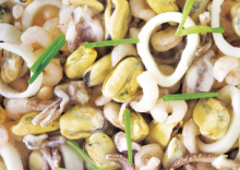 Delicious nutritious blanched seafood mix