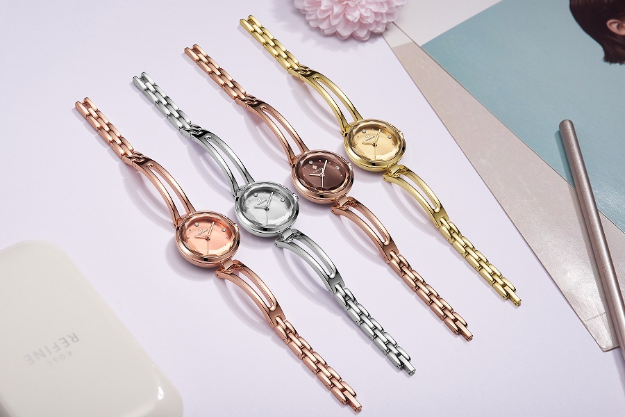 2018 hot sale quartz watch lady women wrist stainless steel watch for women