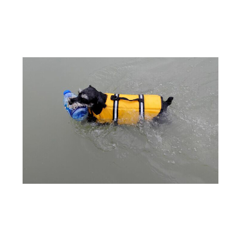 Yellow reflective strip pet life vest swimming vest floating suit life jackets