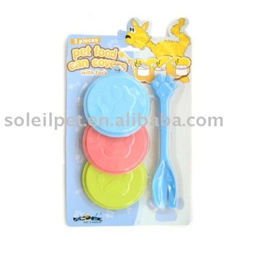 Pet Can Food Covers and Fork Set,pet lid,dog can food lid