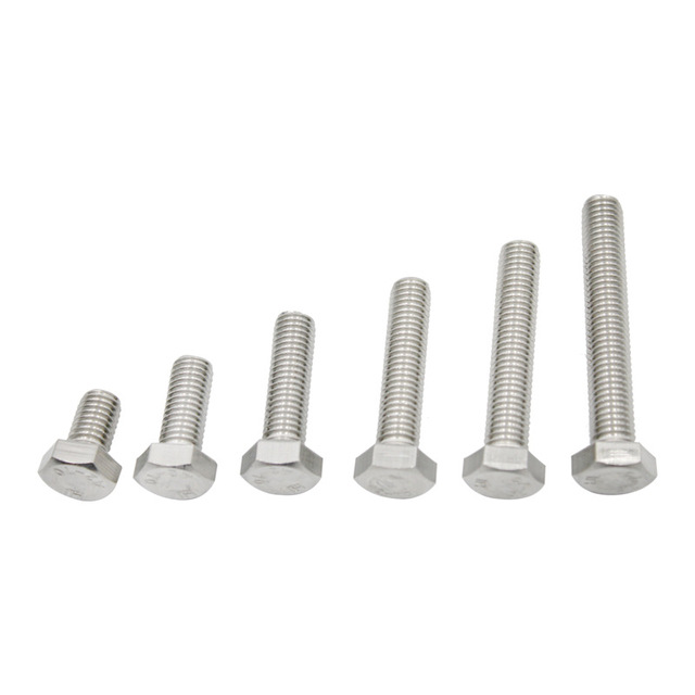 Slivery DIN933 HEX BOLT SS304